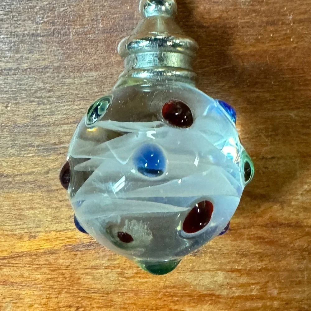 Multicolor Dotted Decorative Glass Orb Pull Chain for Ceiling Fans and Lights